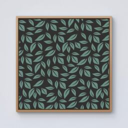 Warren Reed - Designer Delicate Leaf Framed Canvas in Light Brown - Size: w10 inch x h10 inch - thumbnail 1