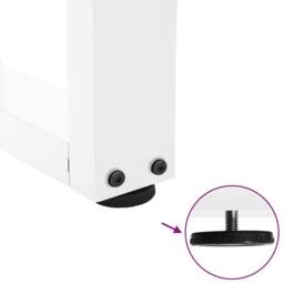 Berkfield Home Dining Table Legs V-Shape 2 pcs White 100x(72-73.3) cm Steel - thumbnail 9