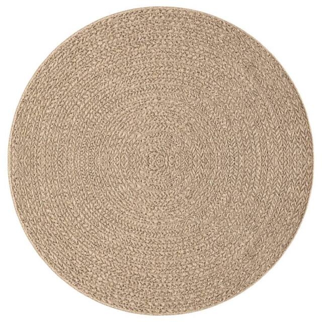 Berkfield Home Rug ZIZUR √ò 200 cm Jute Look Indoor & Outdoor in Light Tan - Size: Medium - image 1