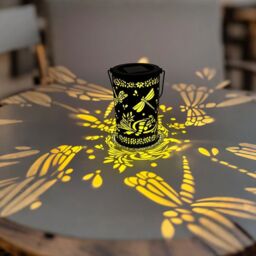 Bright Zeal 2pcs Metal Solar Lanterns Dragonfly Christmas Decorations in Black - thumbnail 3