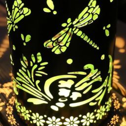 Bright Zeal 2pcs Metal Solar Lanterns Dragonfly Christmas Decorations in Black - thumbnail 7