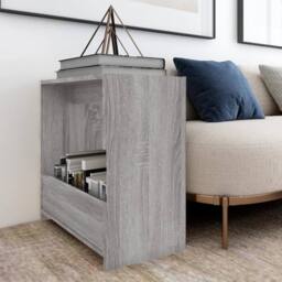 Berkfield Home Side Table Grey Sonoma 50x26x50 cm Engineered Wood - Size: 50 x 26 x 50 cm - thumbnail 2