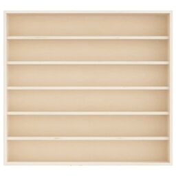 Berkfield Home Wall Display Cabinet with 6 Shelves 60x8.5x55 cm in Brown - thumbnail 4