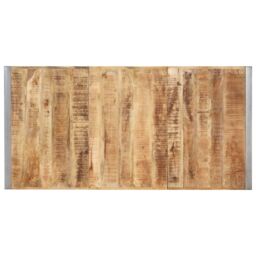 Berkfield Home Dining Table 200x100x75 cm Solid Rough Mango Wood in Brown - Size: 200 x 100 x 75 cm - thumbnail 4