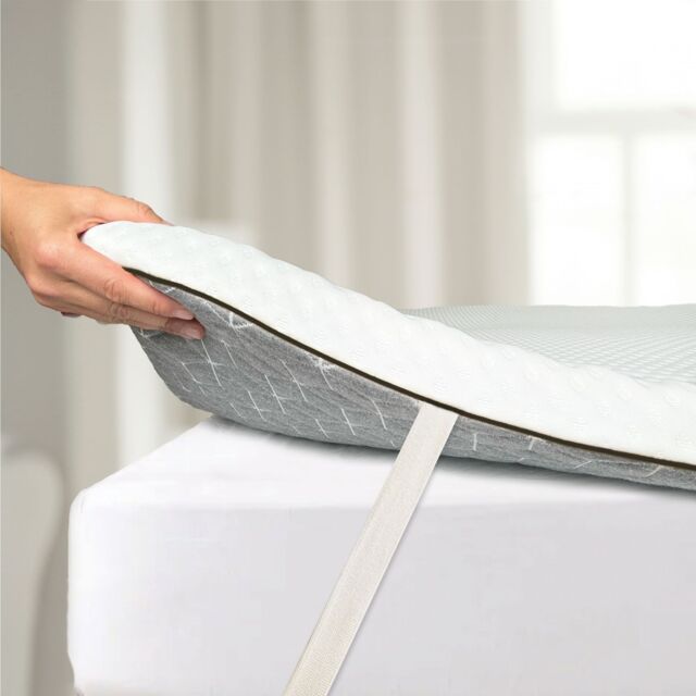 Brightr Sleep Titan 2 in 1 Firm/Extra Firm Mattress Topper in White - Size: Small Double - image 1