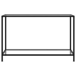 Berkfield Home Console Table Transparent 120x35x75 cm Tempered Glass in Clear - Size: 120 x 35 x 75 cm - thumbnail 1