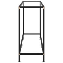 Berkfield Home Console Table Transparent 120x35x75 cm Tempered Glass in Clear - Size: 120 x 35 x 75 cm - thumbnail 3