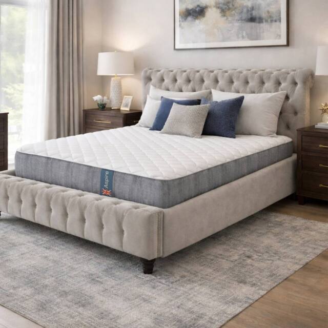 Aspire Heritage Cashmere 1000 Pocket Dual Sided Mattress Medium Firm in White - Size: Double - image 1