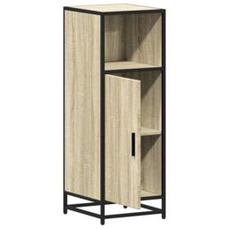 Berkfield Home Bathroom Cabinet Sonoma Oak 35x37.5x100 cm Engineered Wood in Brown - thumbnail 6