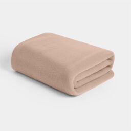 OHS Large Teddy Fleece Throw Blanket in Light Brown - Size: 150 cm × 200 cm - thumbnail 1