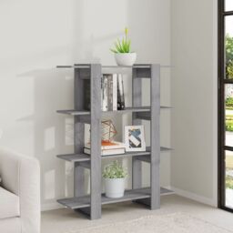 Berkfield Home Book Cabinet/Room Divider Grey Sonoma 100x30x123.5 cm - thumbnail 6