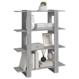 Berkfield Home Book Cabinet/Room Divider Grey Sonoma 100x30x123.5 cm - thumbnail 5