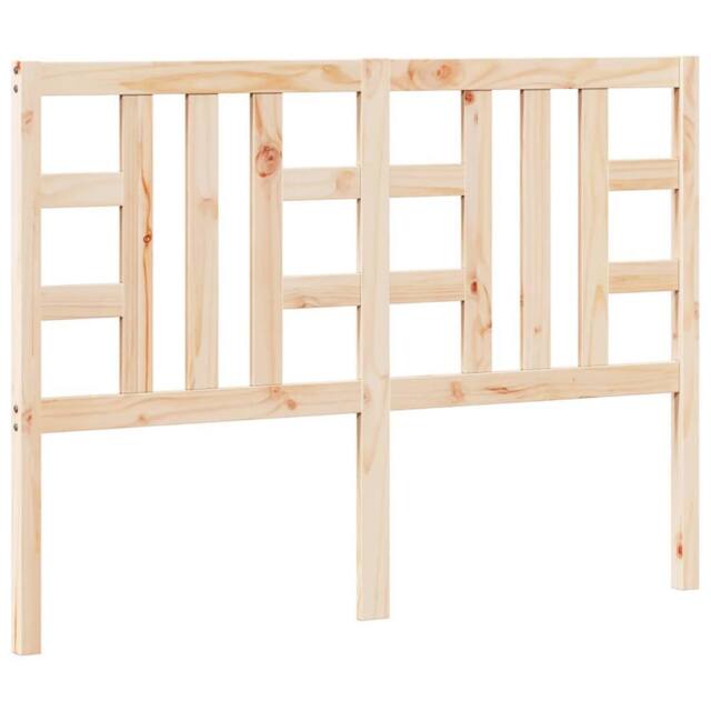 Berkfield Home Bed Headboard 141x4x100 cm Solid Wood Pine in Light Tan - Size: 141 x 4 x 100 cm - image 1