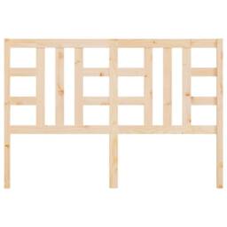 Berkfield Home Bed Headboard 141x4x100 cm Solid Wood Pine in Light Tan - Size: 141 x 4 x 100 cm - thumbnail 4