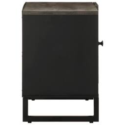 Berkfield Home TV Cabinet Black 80x33x46 cm Solid Wood Mango - Size: 80 x 33 x 46 cm - thumbnail 4