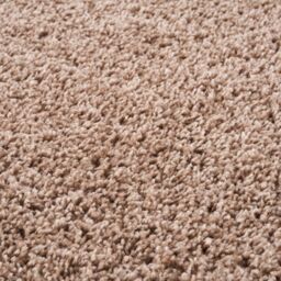 THE RUGS Beige Plain Soft High Pile Shaggy Rugs & Runners Living Room Bedroom - Size: 120 cm x 120 cm - thumbnail 3