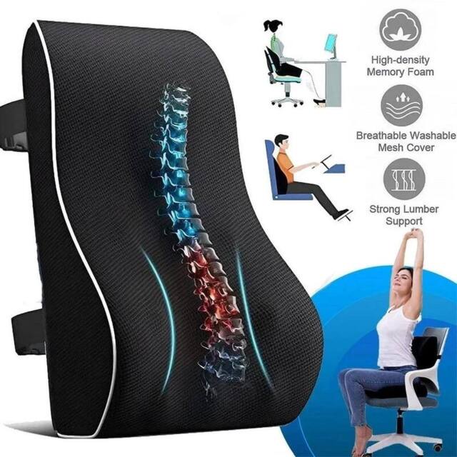 KORVIXA Orthopedic Memory Foam Seat Cushion in Black - Size: 100 cm x 190 cm - image 1