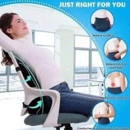 KORVIXA Orthopedic Memory Foam Seat Cushion in Black - Size: 100 cm x 190 cm - thumbnail 5