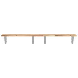 Berkfield Home Basin Shelf Wall Mounted Steel & Solid Wood Acacia in Brown - thumbnail 4
