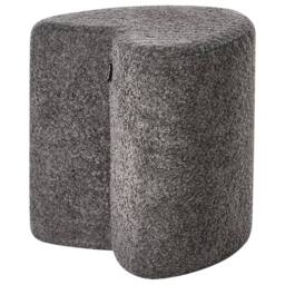 Wyld and Coco Heart-Shaped Pouffe Dark Grey Chenille - thumbnail 5