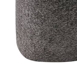 Wyld and Coco Heart-Shaped Pouffe Dark Grey Chenille - thumbnail 8