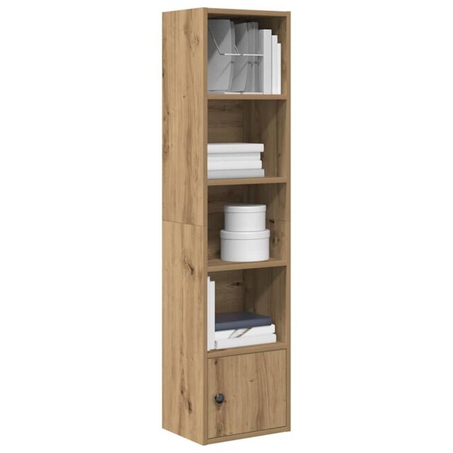 Berkfield Home Bookcase Artisan Oak 31x24x127 cm Engineered Wood in Brown - Size: 31 x 24 x 127 cm - image 1