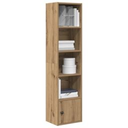 Berkfield Home Bookcase Artisan Oak 31x24x127 cm Engineered Wood in Brown - Size: 31 x 24 x 127 cm - thumbnail 1