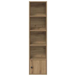 Berkfield Home Bookcase Artisan Oak 31x24x127 cm Engineered Wood in Brown - Size: 31 x 24 x 127 cm - thumbnail 4