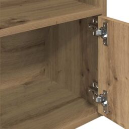 Berkfield Home Bookcase Artisan Oak 31x24x127 cm Engineered Wood in Brown - Size: 31 x 24 x 127 cm - thumbnail 8