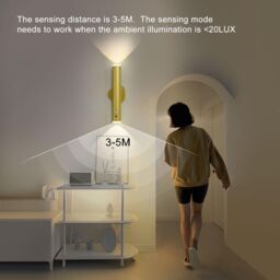 Harper Living 2 Packs Battery Operated Wall Lights with Motion Sensor, Rechargeable Wall Lamp Indoor, LED Wall Sconce, Gold - thumbnail 4
