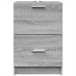 Berkfield Home Sink Cabinet Grey Sonoma 40x37x59 cm Engineered Wood - Size: 40 x 37 x 59 cm - thumbnail 4