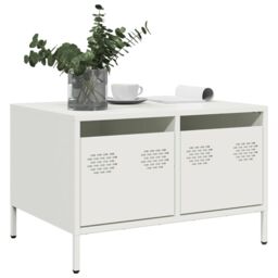 Berkfield Home TV Cabinet White 68x50x43.5 cm Cold-rolled Steel - thumbnail 1