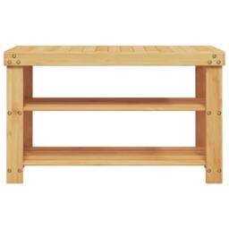 Berkfield Home Shoe Rack 3-Tier 70x27.5x45 cm Bamboo in Light Tan