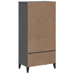 Berkfield Home Bookcase VIKEN Anthracite Grey 60x35x123 cm Engineered Wood in Dark Grey - Size: 60 x 35 x 123 cm - thumbnail 8