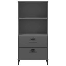 Berkfield Home Bookcase VIKEN Anthracite Grey 60x35x123 cm Engineered Wood in Dark Grey - Size: 60 x 35 x 123 cm - thumbnail 6