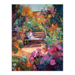 "Artery8 My Time By Anna Lane Floral Garden Relaxation Flowers Unframed Wall Art Print Poster Home Decor Premium - Size: W12"" x H16""" - thumbnail 1