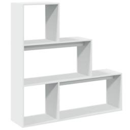 Berkfield Home Room Divider Bookcase 3-Tier White 123x29x123 cm Engineered Wood - Size: 123 x 29 x 123 cm - thumbnail 3