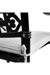 Living and Home Set of 2 Outdoor Dining Chairs with Cushions in Black - thumbnail 5