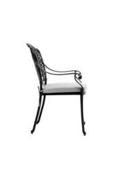 Living and Home Set of 2 Outdoor Dining Chairs with Cushions in Black - thumbnail 3
