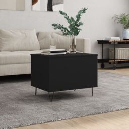 Berkfield Home Coffee Table Black 60x44.5x45 cm Engineered Wood - thumbnail 1