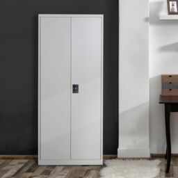 VINSETTO Filing Cabinet Storage Unit 2 Doors 5 Compartments Adjustable Shelf in White - thumbnail 1