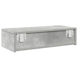 Berkfield Home Wall Shelf with Drawers Concrete Grey 60x26.5x15 cm Engineered Wood - thumbnail 6