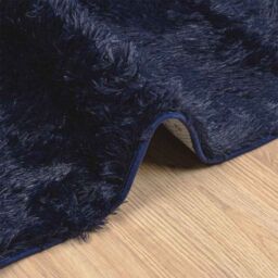 Berkfield Home Shaggy Rug High Pile NAVARRA Navy 60x100 cm Polyester in Blue - Size: Medium - thumbnail 5