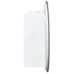 Berkfield Home Bathroom Cabinet with Round Mirror&LED White 40x40x17.5 cm - thumbnail 7