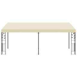 Berkfield Home Wall-mounted Gazebo 6x3x2.5 m Cream in Beige - thumbnail 1