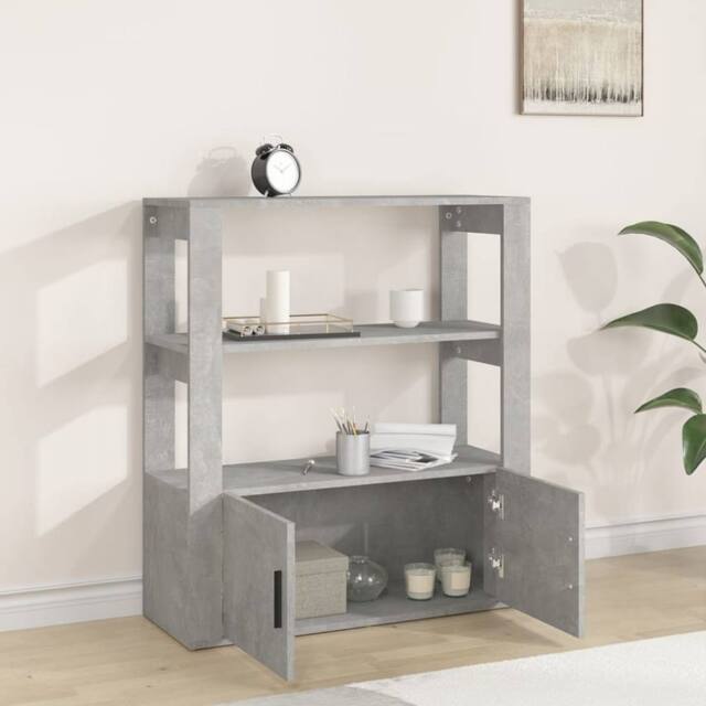 Berkfield Home Sideboard Concrete Grey 80x30x90 cm Engineered Wood - Size: 80 x 30 x 90 cm - image 1