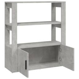 Berkfield Home Sideboard Concrete Grey 80x30x90 cm Engineered Wood - Size: 80 x 30 x 90 cm - thumbnail 7