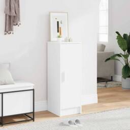 Berkfield Home Shoe Cabinet White 32x35x92 cm Engineered Wood - Size: 32 x 35 x 92 cm - thumbnail 2