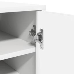 Berkfield Home Shoe Cabinet White 32x35x92 cm Engineered Wood - Size: 32 x 35 x 92 cm - thumbnail 9