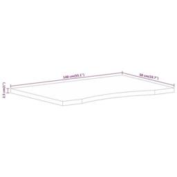 Berkfield Home Beautiful Desk Top with Curve 140x50x2.5 cm Solid Wood Rough Mango in Brown - thumbnail 8